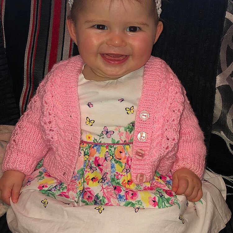 Layla-mae joined the competition — help win amazing prizes! baby, baby_products, baby_toddler_clothing, cheek, child, fashion_accessory, hair_accessory, headgear, headpiece, joy, person, pink, product, smile, toddler