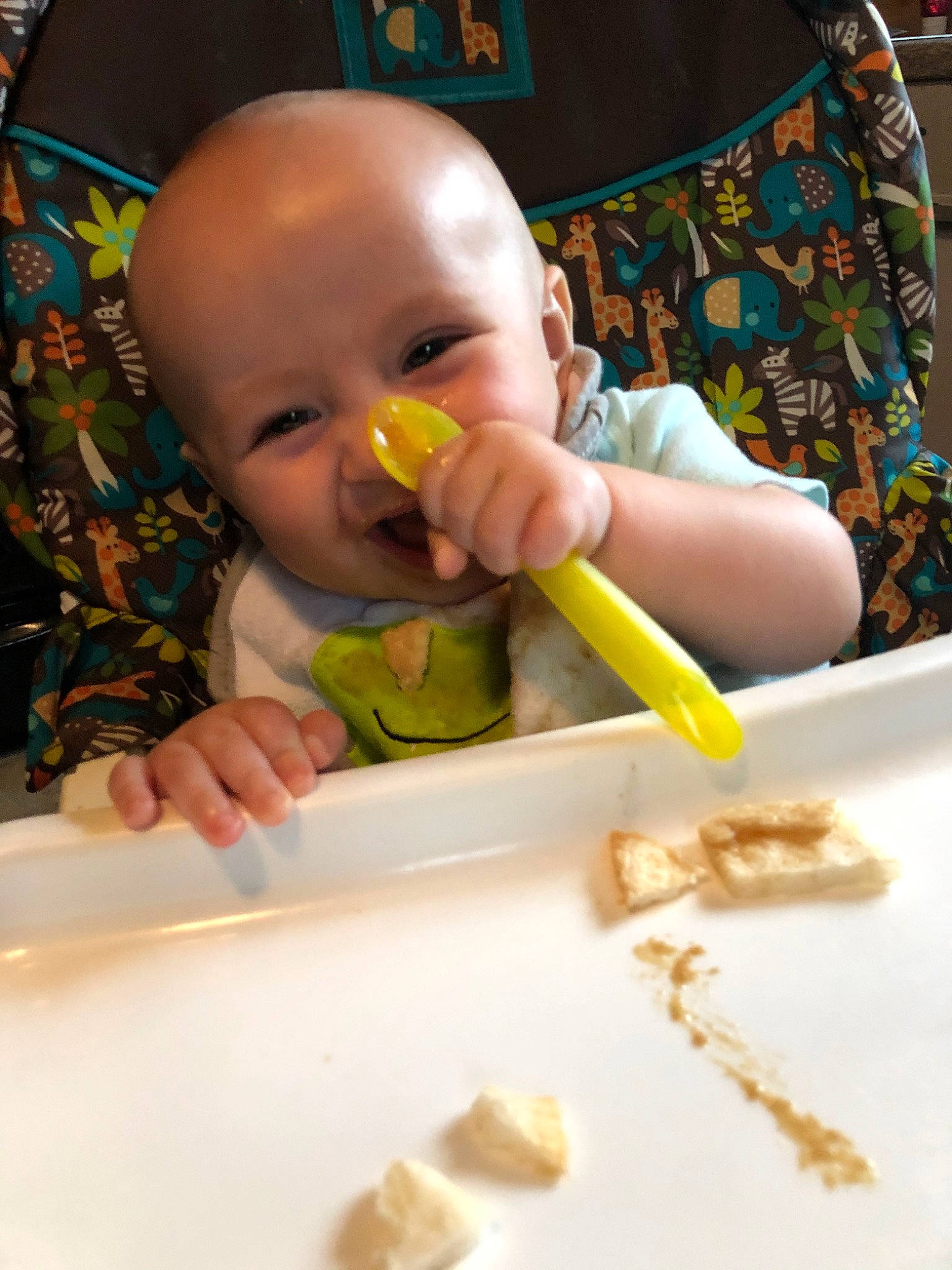 Kelvin is registered to the contest to win money with this photo: baby, baby_food, child, comfort_food, eating, food, person, play, toddler