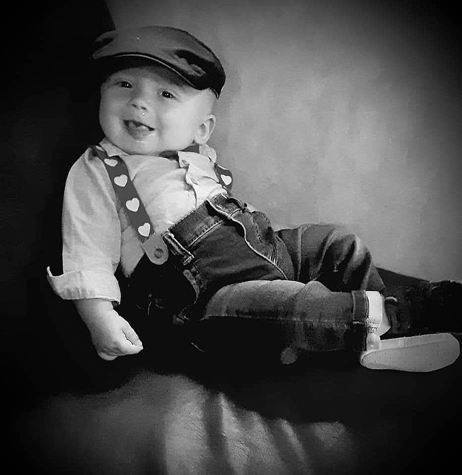 Landyn joined the competition — help win amazing prizes! arm, baby, baby_toddler_clothing, baseball_cap, black_and_white, cap, child, cloud, darkness, flash_photography, happy, hat, headwear, monochrome, monochrome_photography, person, sleeve, smile, standing, style