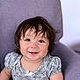 Anneli joined the competition — help win amazing prizes! toddler, child, smiling, face, hair, eyes, armchair, clothing, patterned, floral, bow, happy, cute, portrait, indoor, person, skin, baby, sitting, apparel