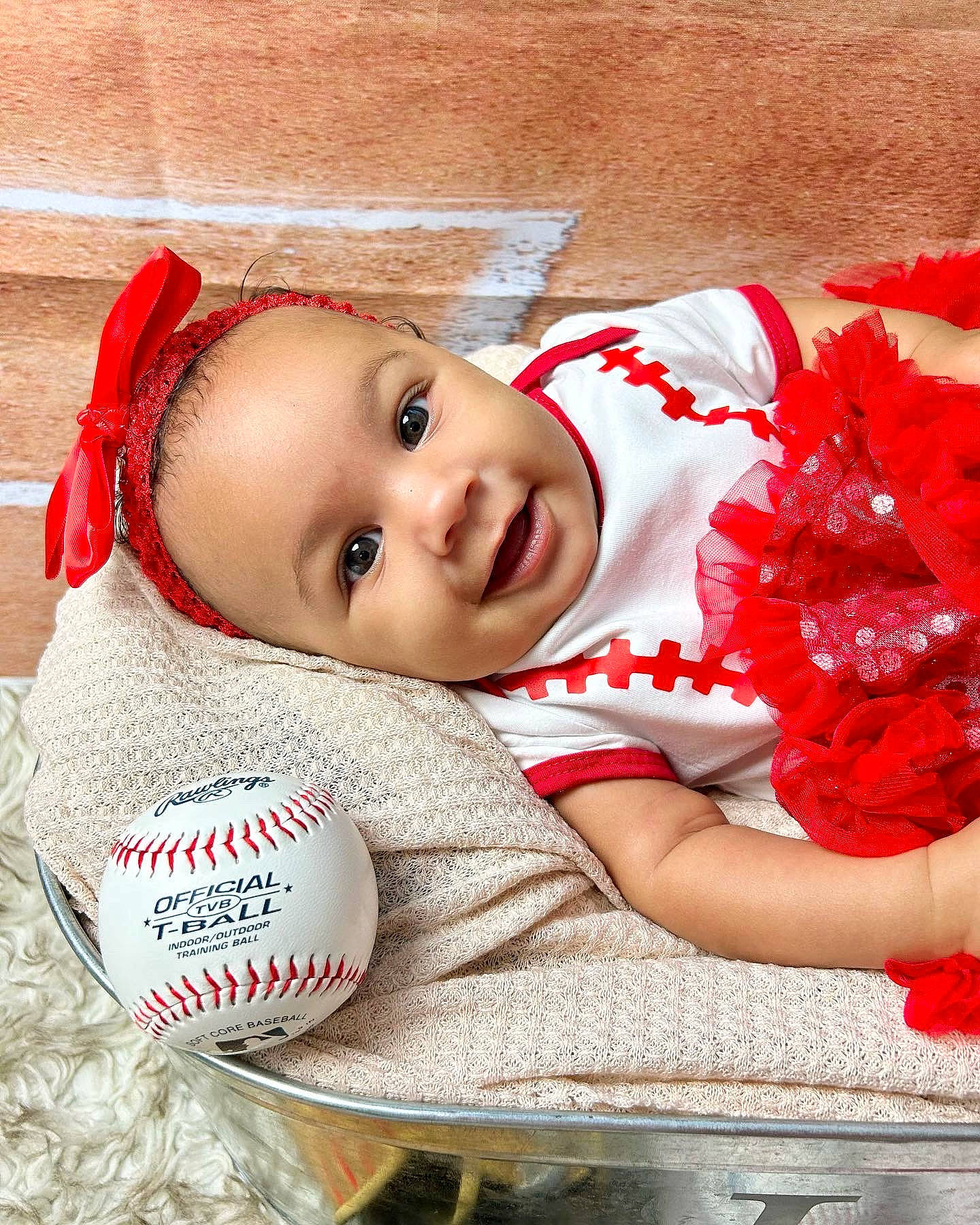 Lainey joined the competition — help win amazing prizes! baby, baby_toddler_clothing, carmine, cheek, child, child_model, eye, face, fashion_accessory, flash_photography, fun, happy, joy, lip, pattern, person, portrait_photography, sitting, skin, sleeve