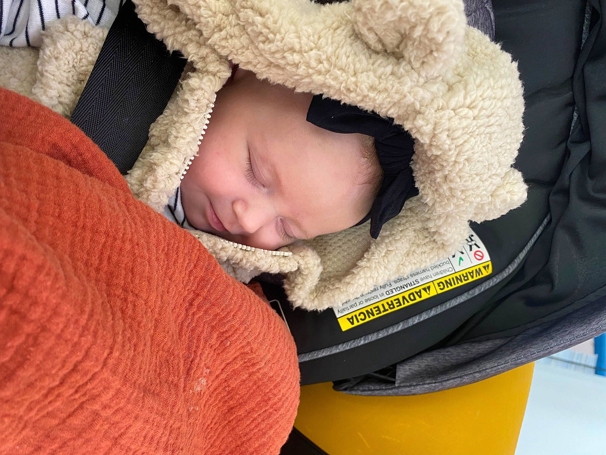 Paisley Grace joined the competition — help win amazing prizes! baby, baby_products, baby_safety, baby_sleeping, baby_toddler_clothing, beanie, bedtime, cap, cheek, child, comfort, eyelash, fur, knit_cap, linens, person, toddler, winter, wood, wool