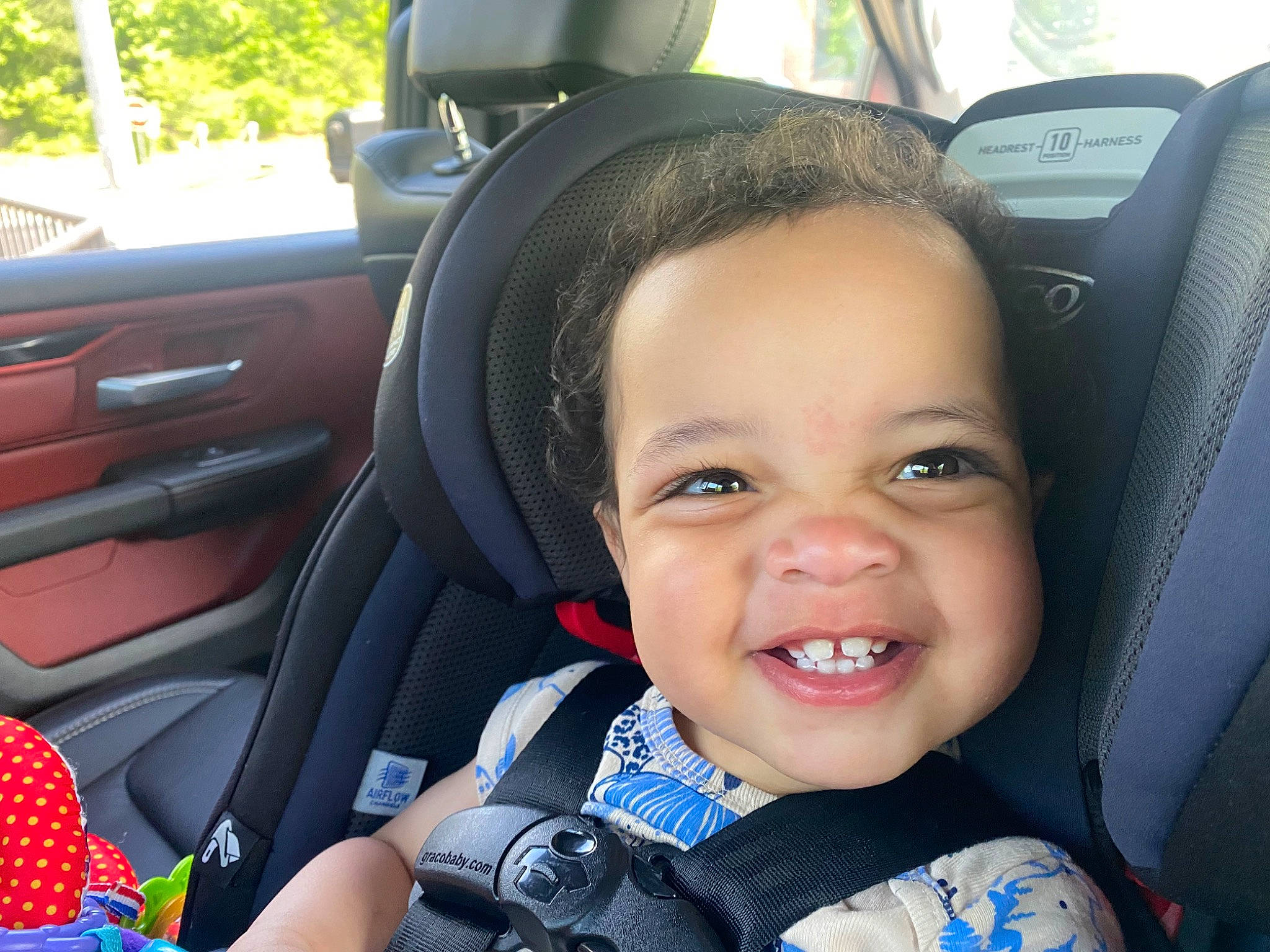Alessio joined the competition — help win amazing prizes! auto_part, automotive_design, automotive_exterior, baby_in_car_seat, car_seat, car_seat_cover, child, comfort, family_car, happy, head_restraint, motor_vehicle, person, seat_belt, smile, steering_part, steering_wheel, toddler, travel, vehicle