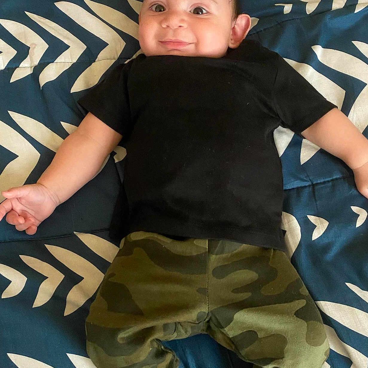 Alijah joined the competition — help win amazing prizes! baby, bed, bedroom, clothing, cushion, face, furniture, happy, head, homedecor, indoors, jeans, pants, person, photography, portrait, room, shorts, smile, t_shirt