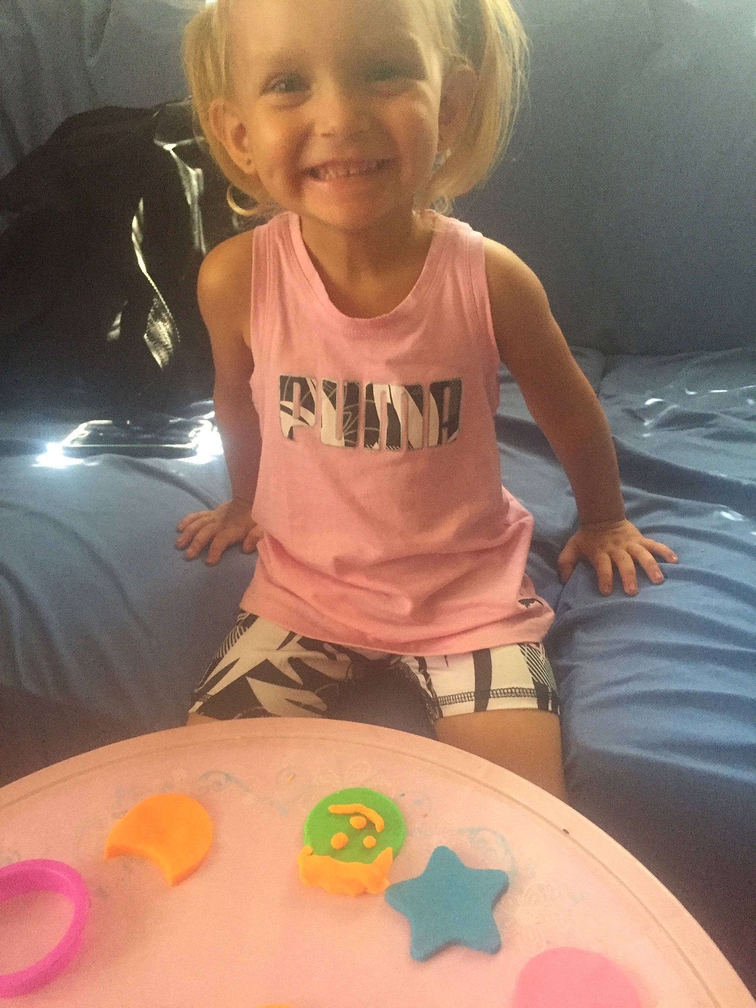 Mercy is registered to the contest to win money with this photo: arm, baby, cheek, child, cool, face, fun, happy, head, joy, leg, leisure, party, person, play, skin, smile, summer, t_shirt, toddler