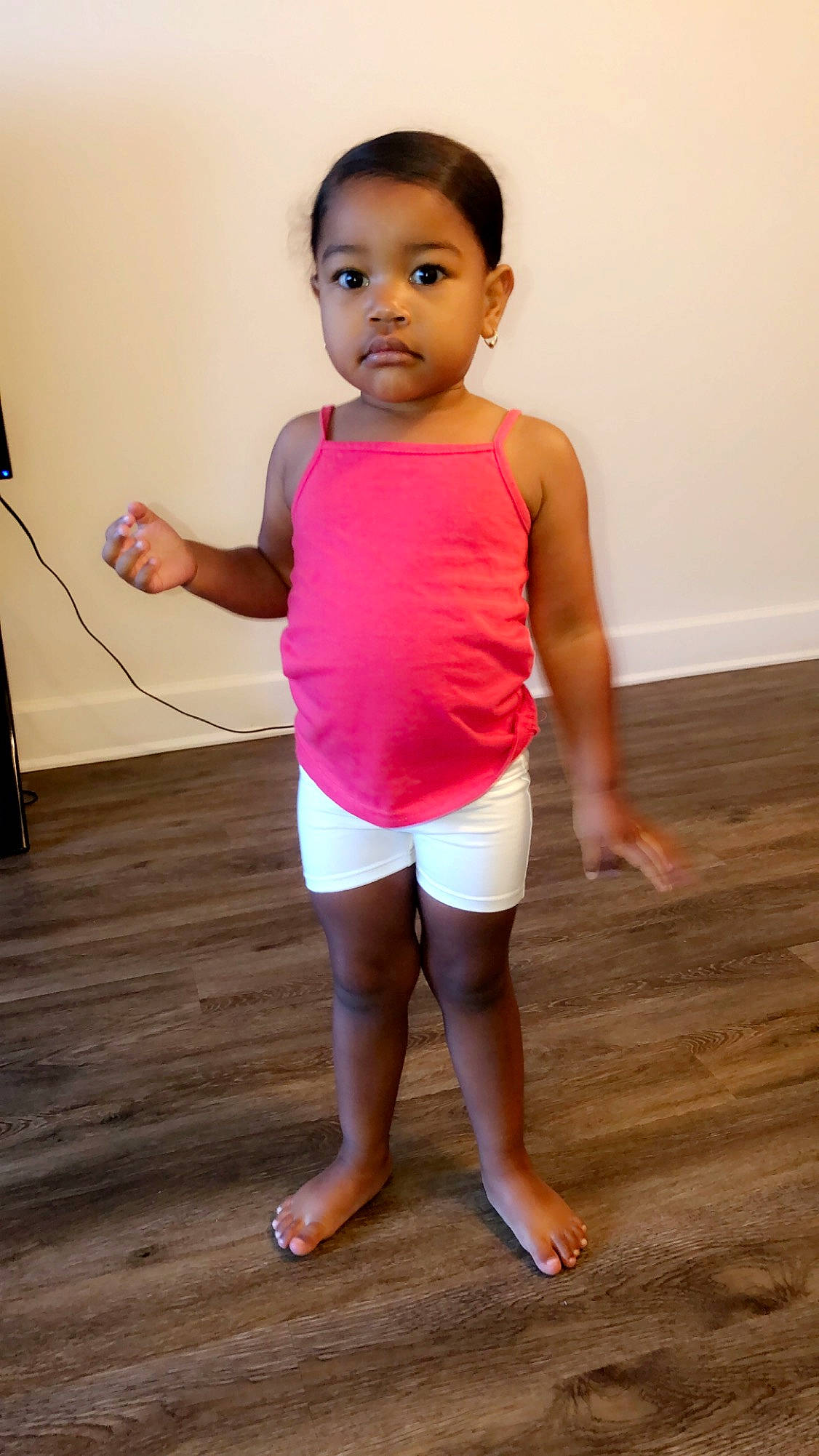 Karmina joined the competition — help win amazing prizes! arm, baby, child, floor, flooring, human_leg, joint, knee, leg, person, pink, shoulder, skin, sportswear, standing, toddler