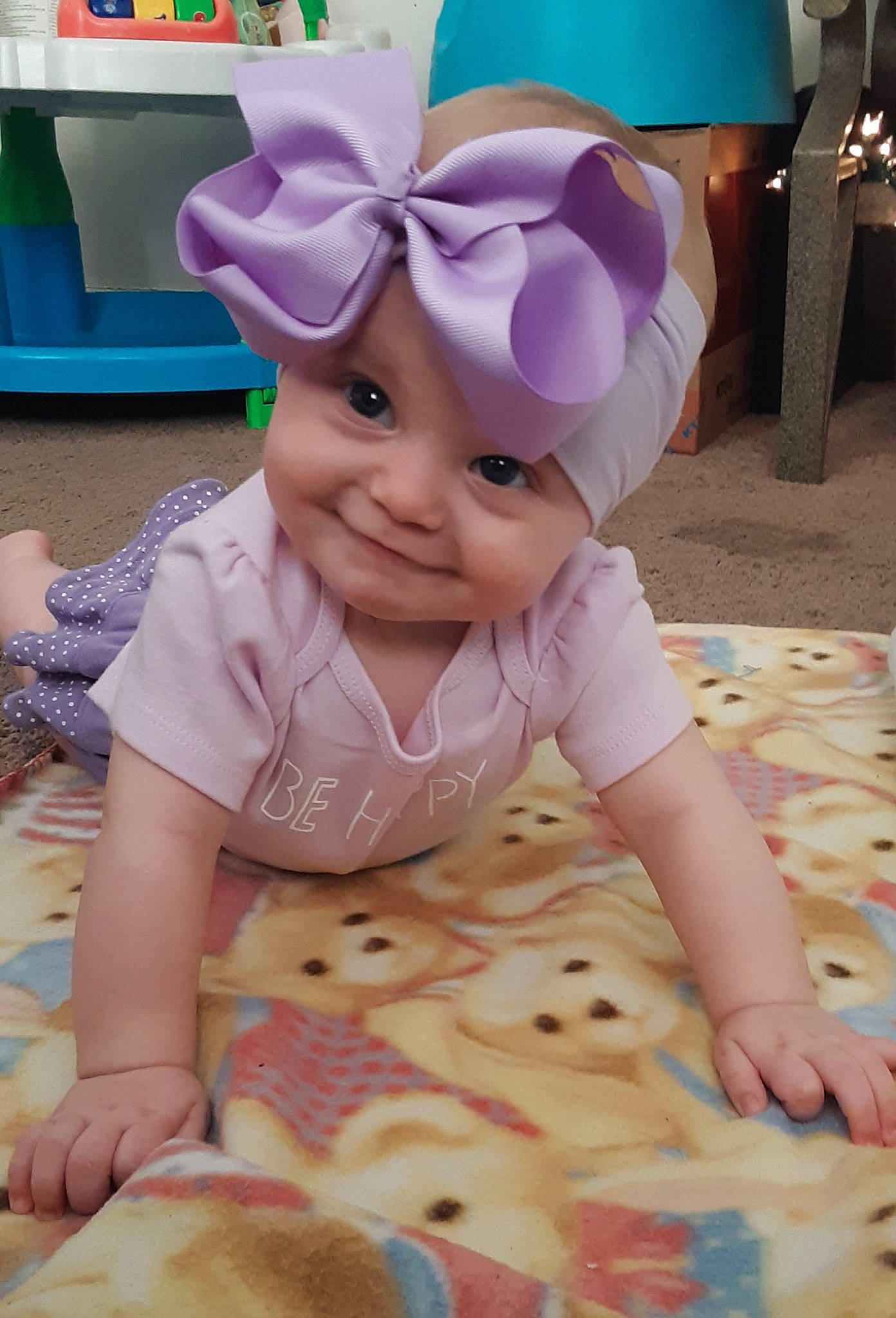 Rhea is registered to the contest to win money with this photo: baby, baby_toddler_clothing, child, head, headgear, headwear, person, play, smile, toddler