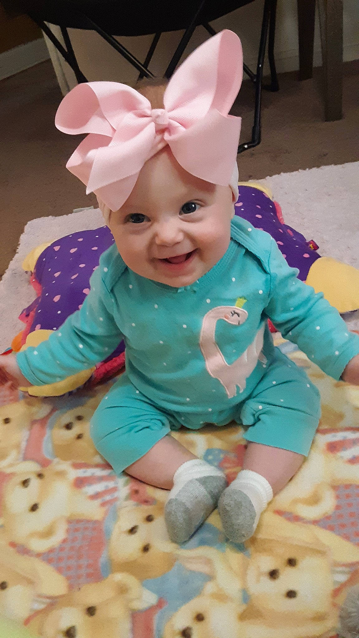 Rhea joined the competition — help win amazing prizes! baby, baby_toddler_clothing, child, ear, head, headwear, joy, person, pink, skin, sleeve, smile, toddler