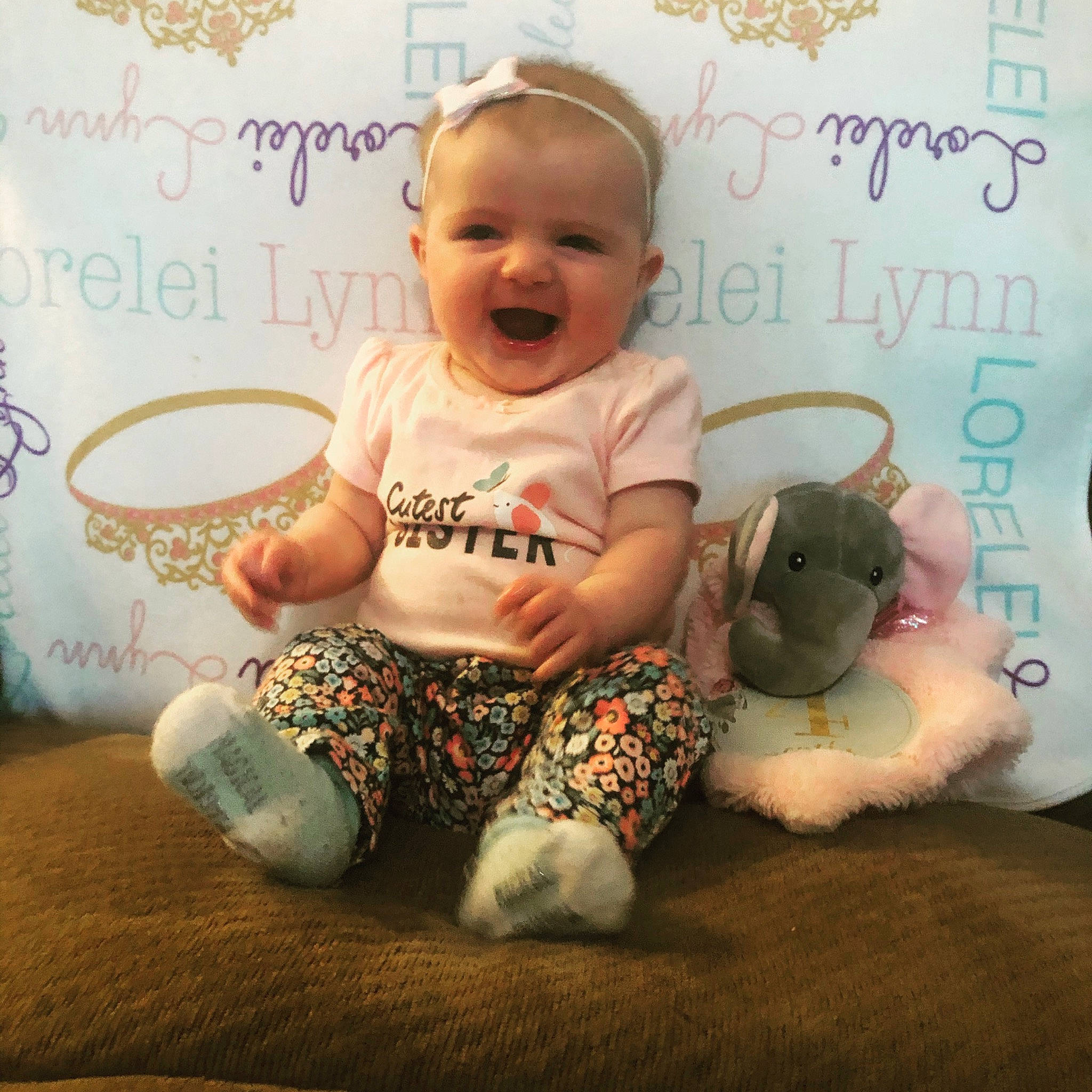 Lorelei joined the competition — help win amazing prizes! baby, baby_toddler_clothing, cheek, child, ear, fawn, happy, head, person, photo_caption, play, sitting, smile, toddler