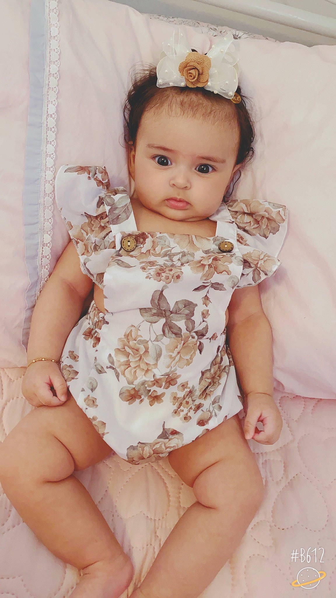 Laura joined the competition — help win amazing prizes! baby_toddler_clothing, cheek, embellishment, eye, eyebrow, eyelash, flash_photography, hair, happy, head, headgear, iris, leg, lip, person, pink, skin, sleeve, thigh, toddler