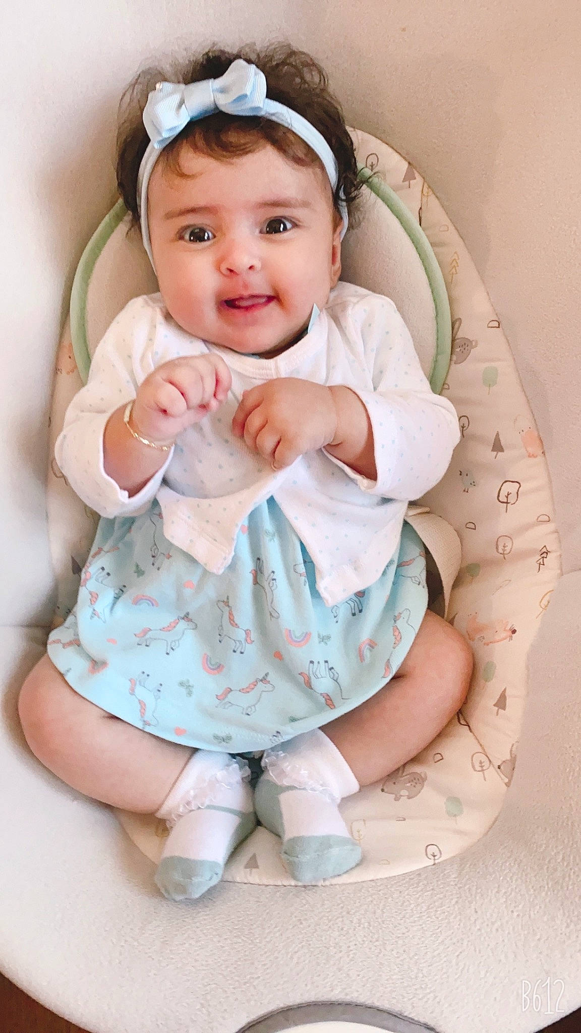 Laura is registered to the contest to win money with this photo: baby, baby_toddler_clothing, cheek, child, clothing, collar, dress, eye, face, flash_photography, happy, head, iris, person, pink, product, skin, sleeve, smile, toddler