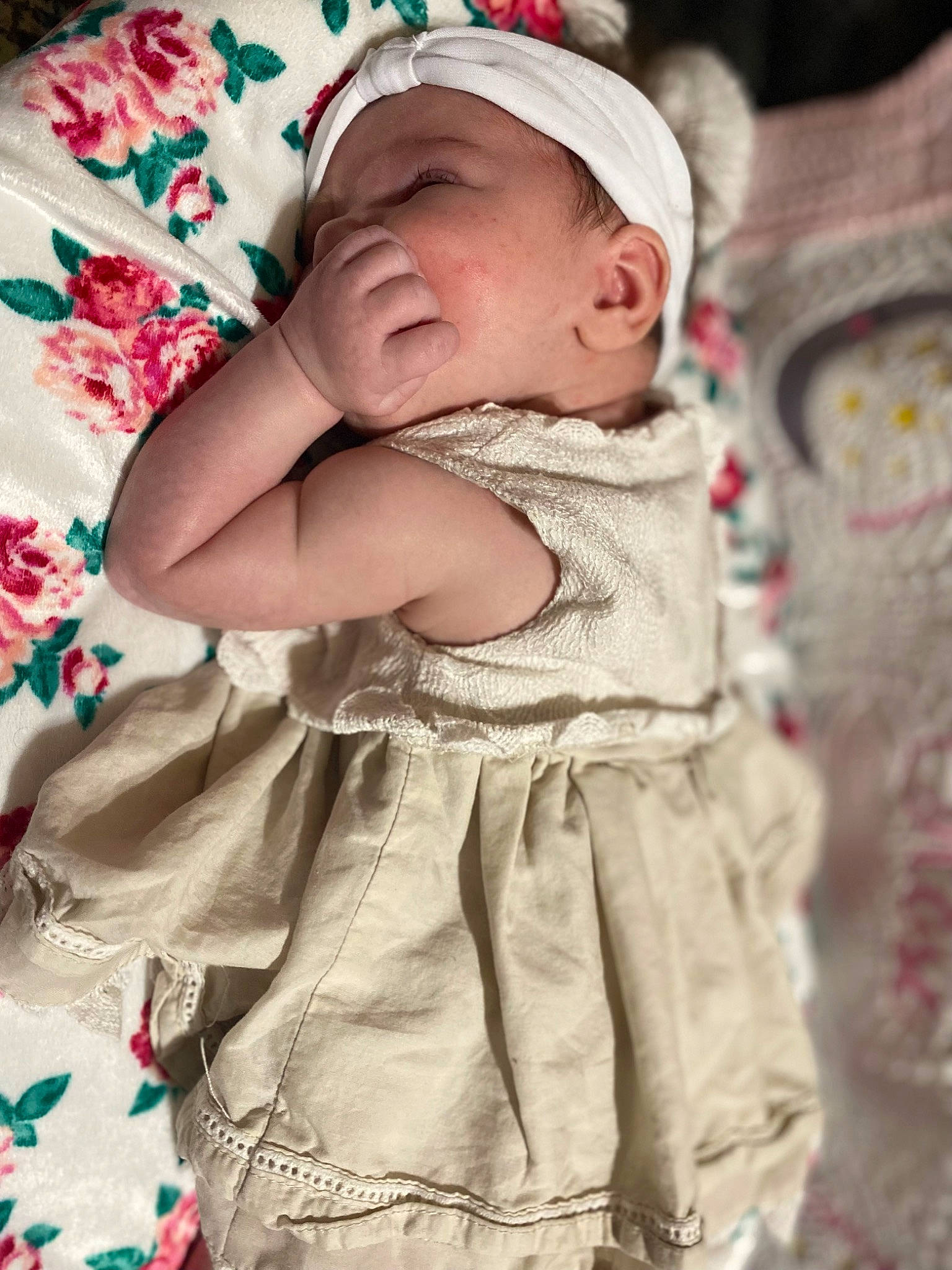 Alaina joined the competition — help win amazing prizes! baby, baby_products, baby_toddler_clothing, baseball_cap, cap, child, design, event, fashion_accessory, happy, linens, magenta, pattern, person, pink, portrait_photography, skin, sleeve, t_shirt, textile