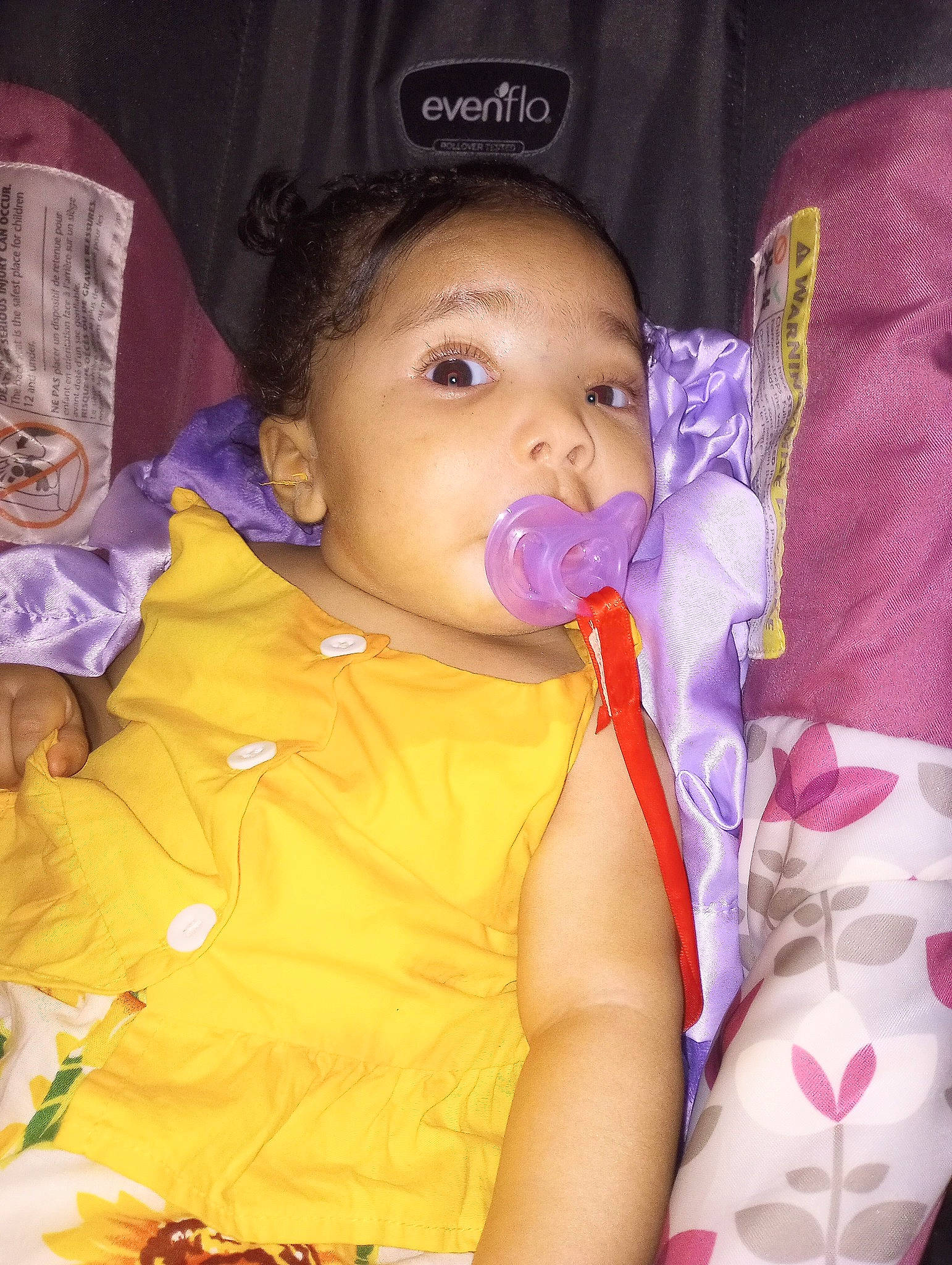 Miracle joined the competition — help win amazing prizes! baby, baby_toddler_clothing, cheek, child, comfort, drinkware, ear, eyebrow, eyelash, fun, happy, iris, lip, mouth, nose, person, pink, purple, skin, toddler