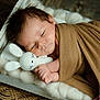Elie participe au concours pour gagner de l'argent avec cette photo : newborn, baby, sleeping, blanket, knitted_toy, bunny, bed, cozy, infant, cute, soft, cuddling, resting, toddler, wrapped, peaceful, portrait, indoors, child, warm