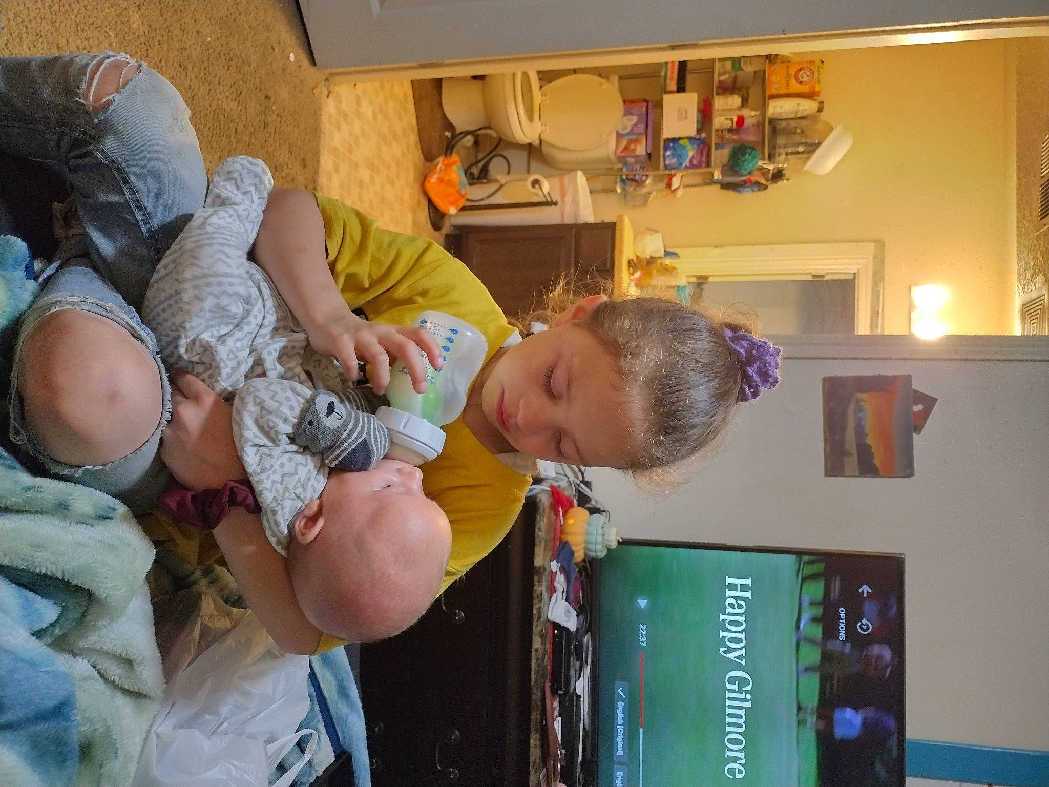 Kenzie joined the competition — help win amazing prizes! baby, baby_products, child, comfort, event, fun, happy, hat, person, picture_frame, room, shelf, shelving, t_shirt, toddler, tree