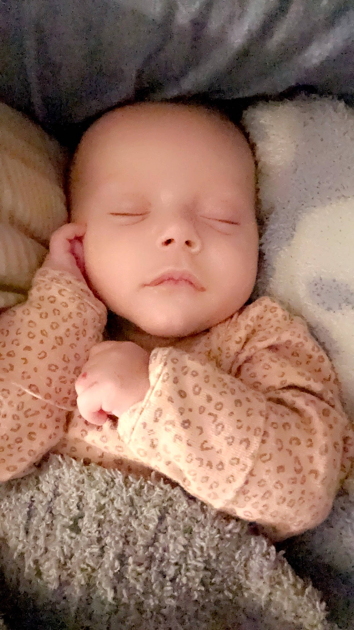 Octavia joined the competition — help win amazing prizes! baby, baby_sleeping, baby_toddler_clothing, beauty, beige, cheek, chin, collar, comfort, face, gesture, iris, linens, lip, mammal, nose, person, skin, sleeve, textile