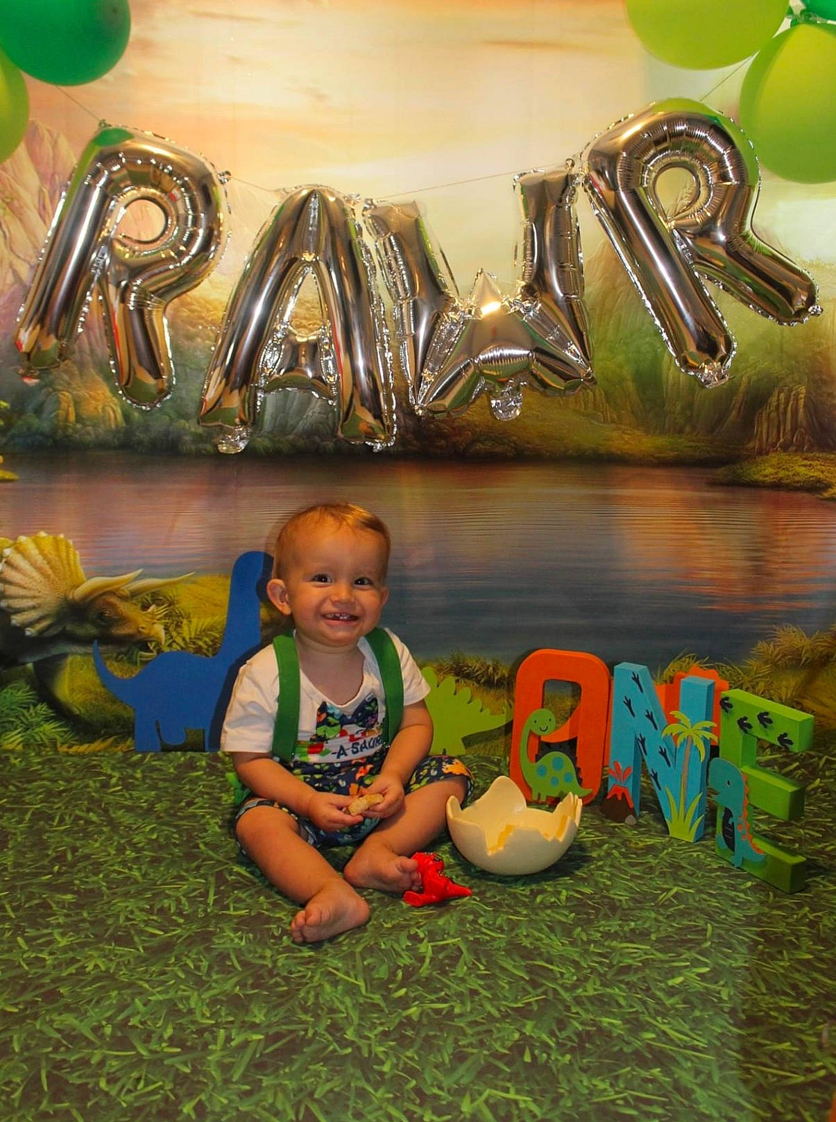 Carter joined the competition — help win amazing prizes! art, baby, child, fictional_character, flooring, font, fun, grass, grassland, green, happy, joy, leisure, mural, nature, painting, person, room, sitting, smile