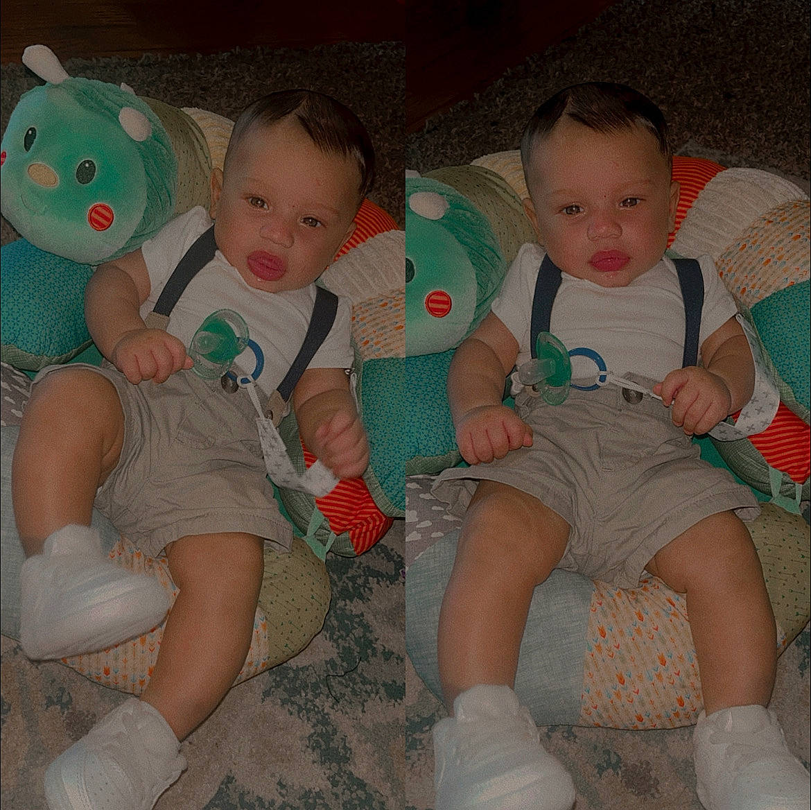 Kayson joined the competition — help win amazing prizes! baby, baby_toddler_clothing, cheek, comfort, eye, face, facial_expression, hairstyle, human, human_body, iris, lap, leg, mouth, organ, person, product, shorts, skin, standing