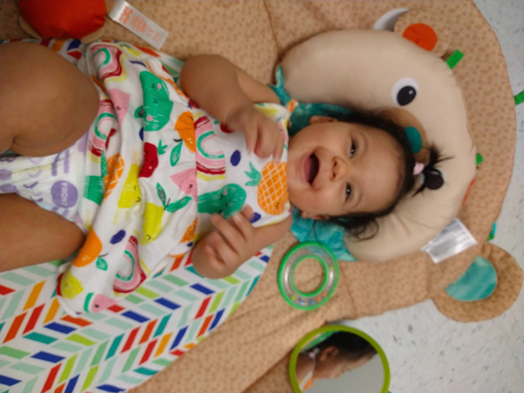 Taraji is registered to the contest to win money with this photo: baby, baby_products, baby_toddler_clothing, cheek, child, comfort, eye, eyelash, finger, happy, head, linens, nail, pattern, person, product, room, skin, textile, toddler