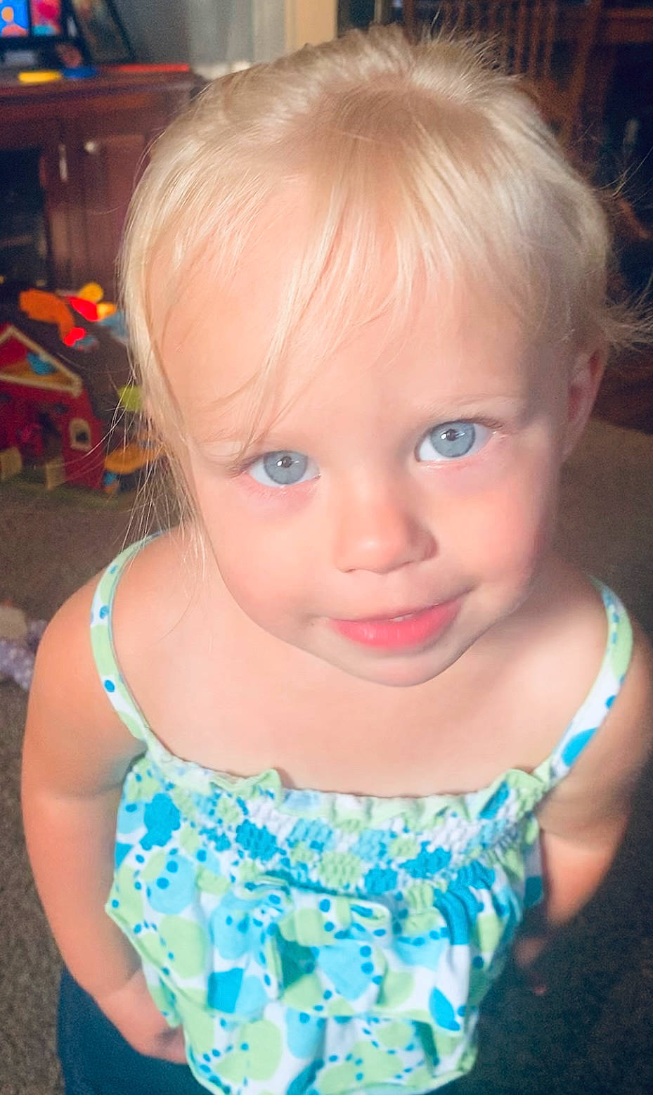 Lilliann is registered to the contest to win money with this photo: baby, baby_toddler_clothing, beauty, cheek, child, chin, ear, eye, eyebrow, eyelash, facial_expression, happy, iris, lip, mouth, neck, nose, person, skin, smile
