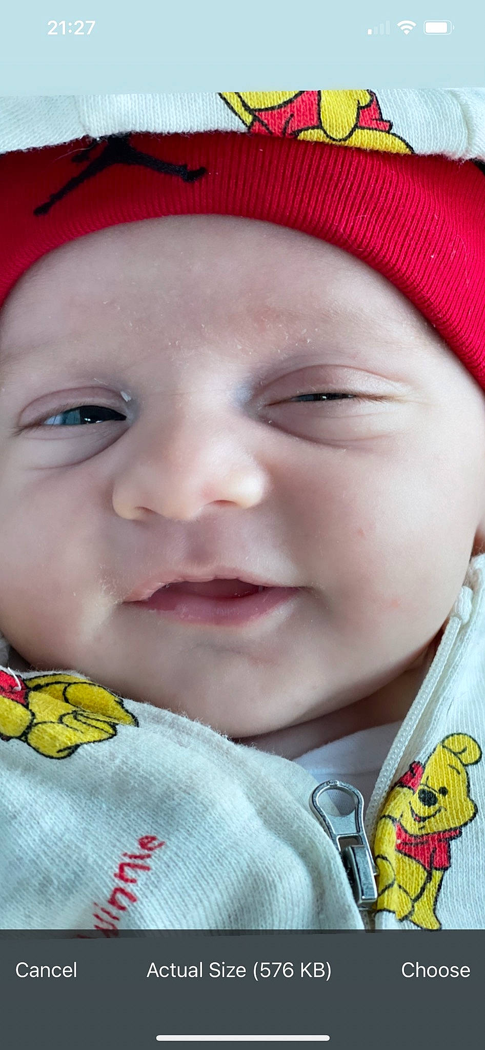 Matthias is registered to the contest to win money with this photo: baby, blue, cheek, chin, eye, eyebrow, face, forehead, green, head, headwear, human, iris, lip, mouth, nose, organ, person, product, skin