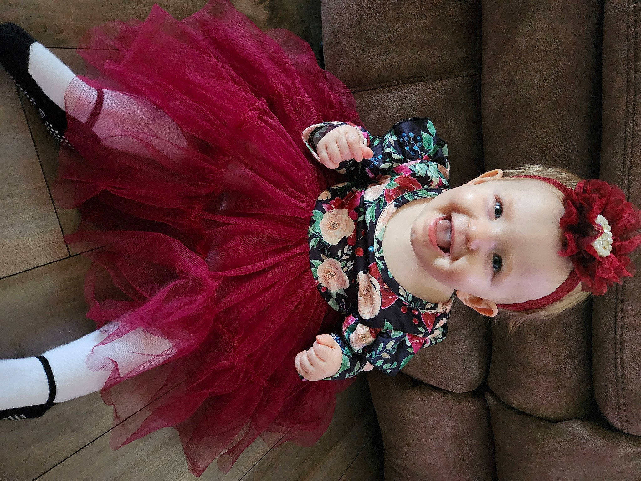 Emory is registered to the contest to win money with this photo: ballet_tutu, costume, doll, dress, event, fashion_accessory, fashion_design, flash_photography, fur, hair_accessory, headpiece, joy, magenta, pattern, person, pink, purple, red, smile, toddler