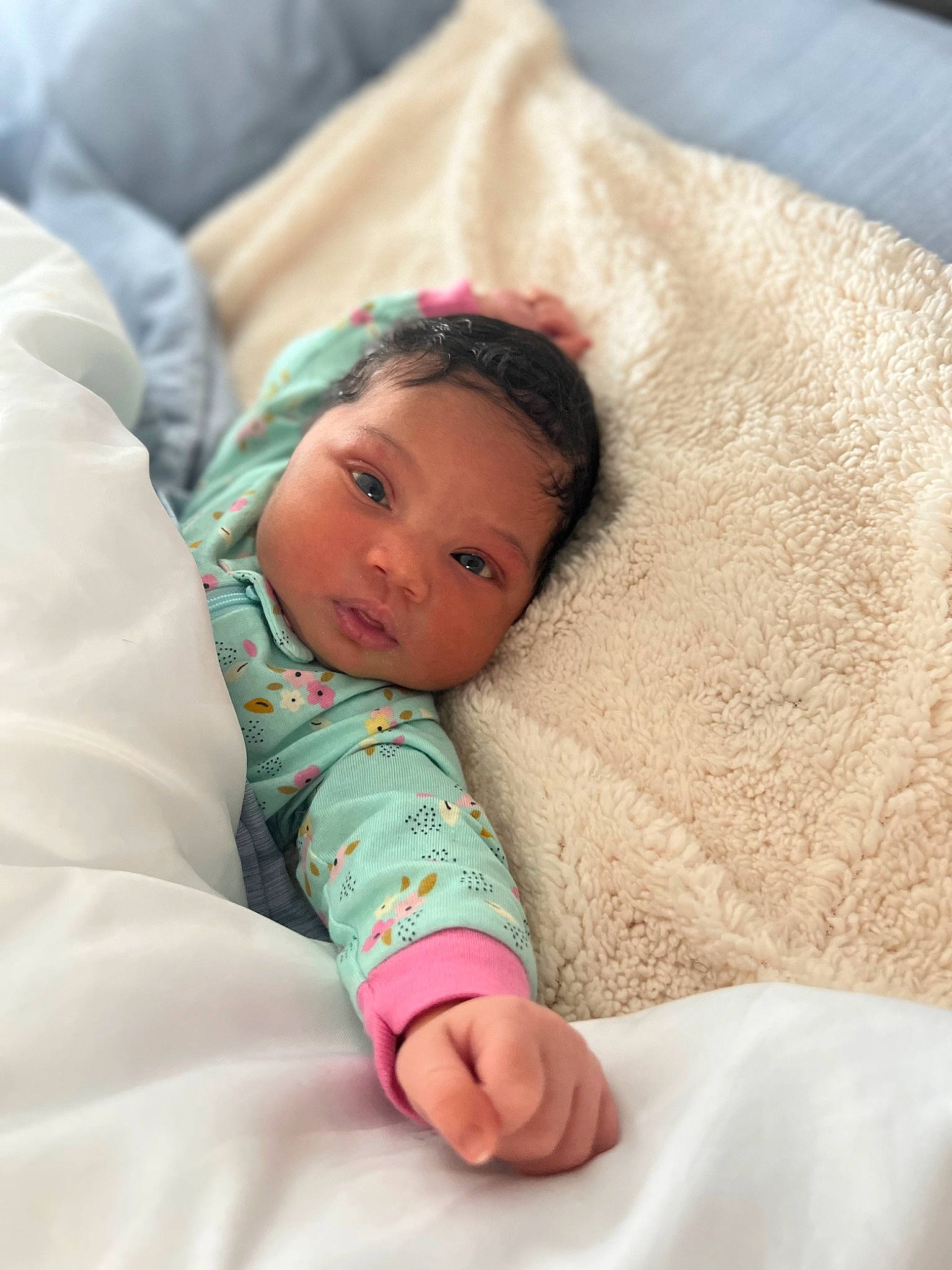 True Brielle is registered to the contest to win money with this photo: baby, baby_products, baby_sleeping, baby_toddler_clothing, bedding, bedtime, cheek, child, comfort, face, fur, linens, nap, person, room, sitting, skin, sleep, sleeve, textile