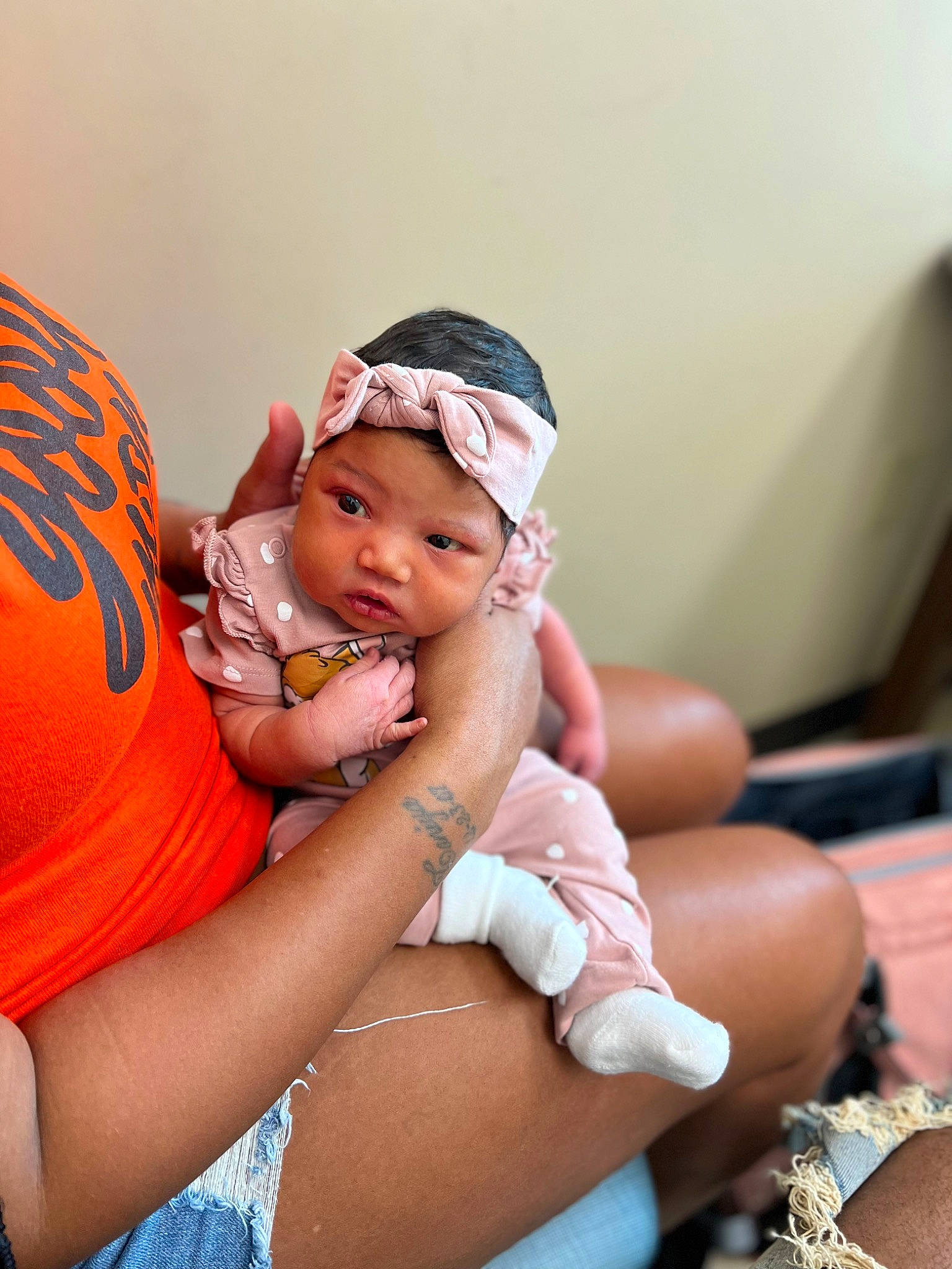 True Brielle is registered to the contest to win money with this photo: abdomen, baby, baby_toddler_clothing, cap, child, comfort, eye, flash_photography, happy, hat, headwear, human_leg, jewellery, leg, nail, person, shoulder, skin, stomach, thigh