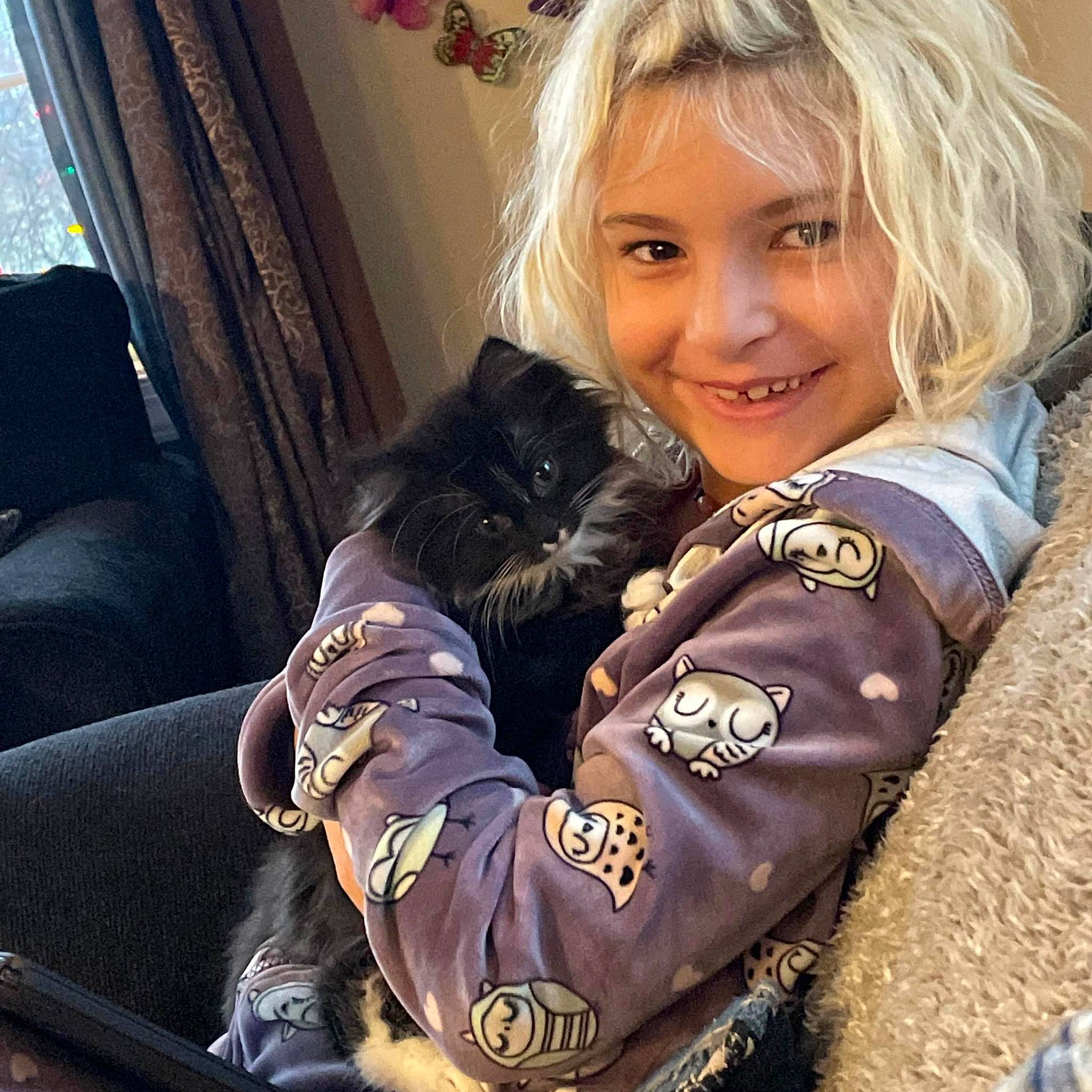 Oreo joined the competition — help win amazing prizes! blond, brown_hair, comfort, companion_dog, curtain, dog, eye, face, facial_expression, fur, hair, happy, head, jacket, long_hair, selfie, sitting, sleeve, smile, textile