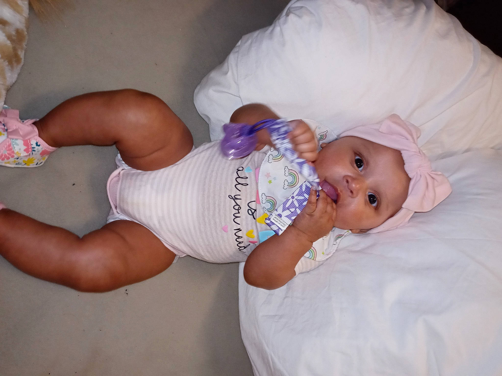 Nevaeh Anna'Marie is registered to the contest to win money with this photo: arm, baby, baby_products, baby_sleeping, baby_toddler_clothing, bedtime, birth, cheek, child, diaper, hand, headgear, headwear, nap, person, product, skin, sleep, toddler