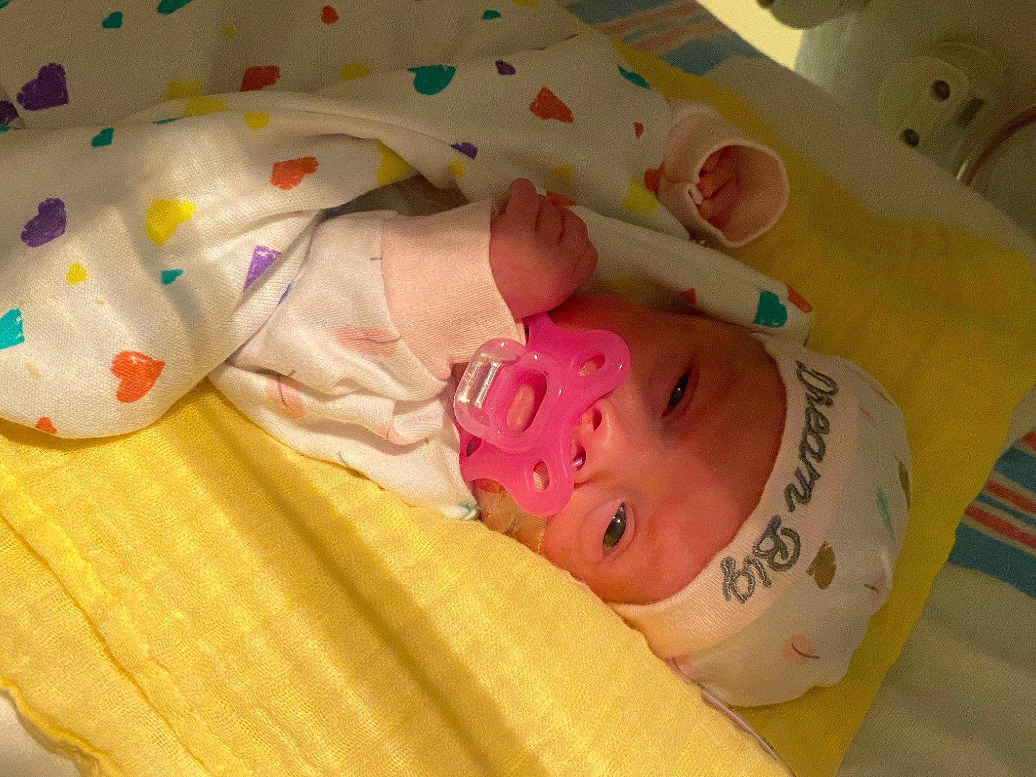 Ellie Kate is registered to the contest to win money with this photo: baby, bedtime, child, headwear, person