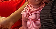 Syomii joined the competition — help win amazing prizes! arm, baby, closeup, comfort, couch, curly_hair, human, indoor, infant, newborn, onesie, peaceful, person, portrait, red_blanket, relaxation, resting, skin, sleeping, soft_lighting