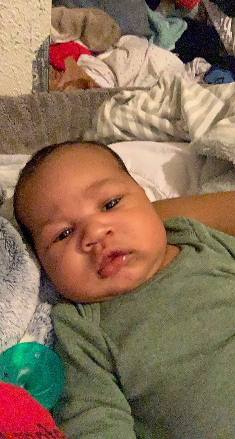 Deangelo joined the competition — help win amazing prizes! baby, baby_toddler_clothing, bedding, blanket, cheek, chin, comfort, eyebrow, forehead, iris, linens, lip, person, skin