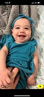 Blair joined the competition — help win amazing prizes! azure, baby, baby_toddler_clothing, cheek, chin, cool, eye, eyebrow, finger, gesture, happy, head, headwear, iris, joy, mouth, nose, person, skin, sleeve