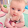 baby, baby_boy, baby_girl, blue_eyes, child, close_up, clothing, crib, cute, early_morning_light, expression, face, hand, indoors, infant, lying_down, play_mat, portrait, skin, soft_toys