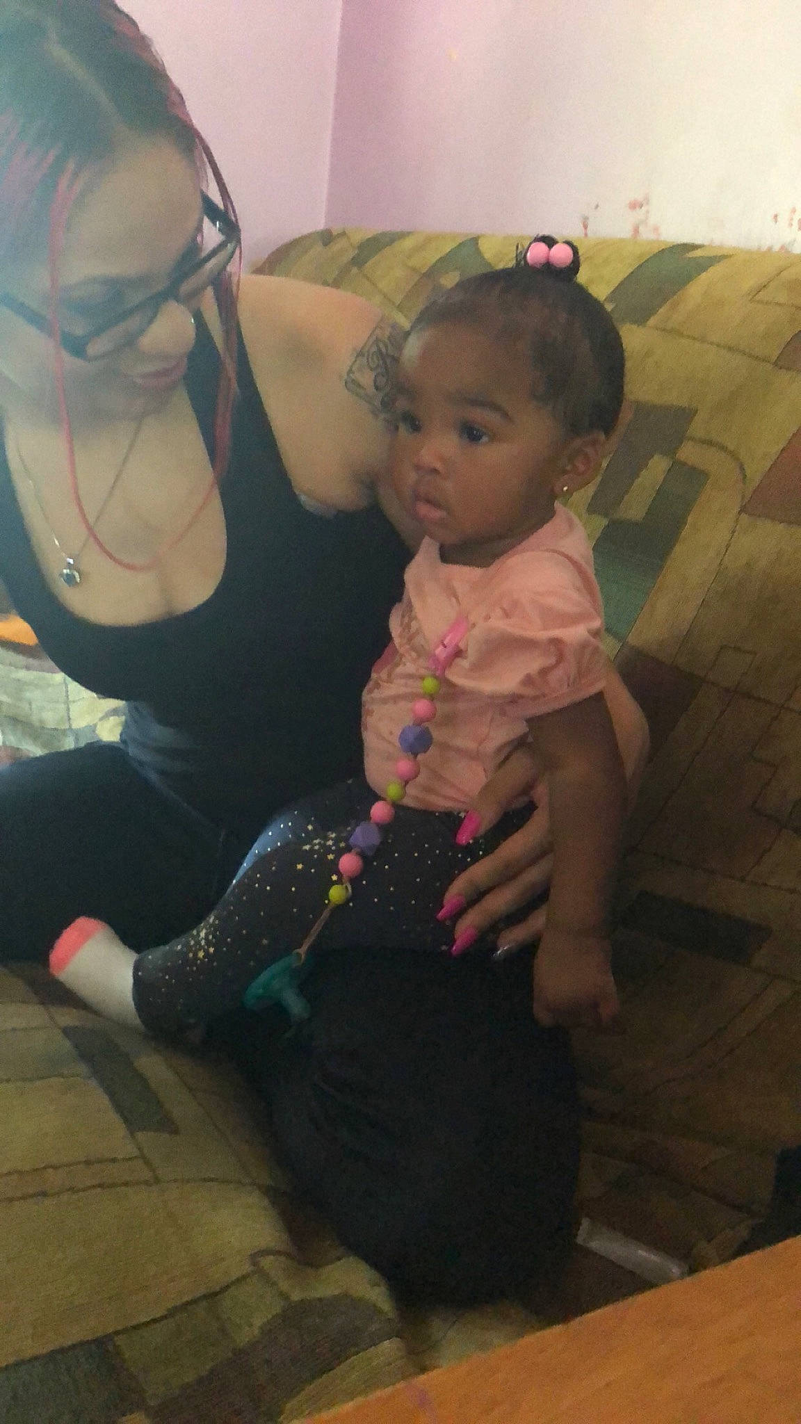 Rylei joined the competition — help win amazing prizes! arm, child, day, eye, fun, girl, head, human, human_body, infant, leg, mouth, person, pink, product, sitting, skin, snapshot, textile, toddler