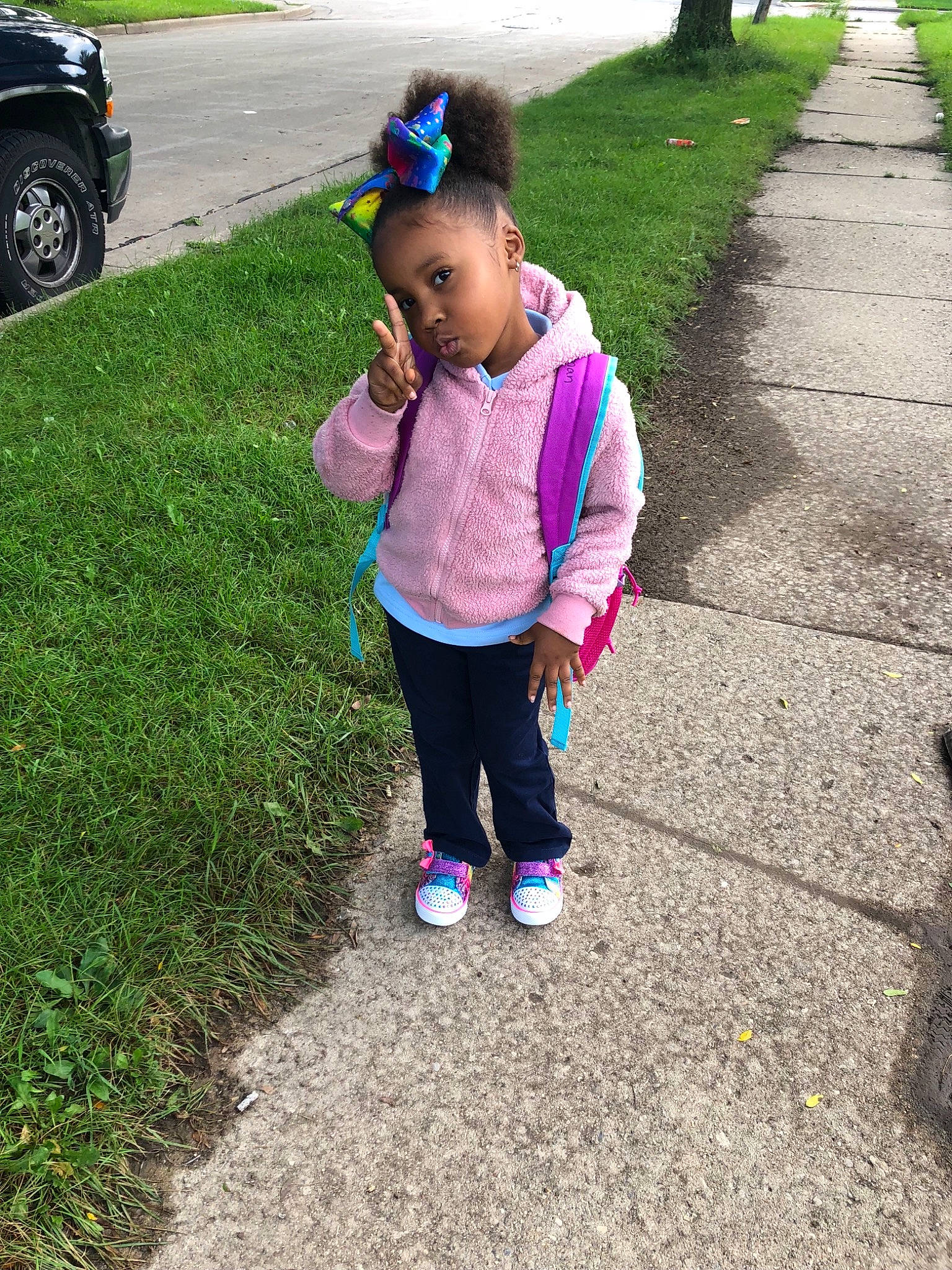 Iamme joined the competition — help win amazing prizes! child, day, fun, girl, grass, happiness, headgear, pattern, person, pink, plant, play, purple, recreation, shoe, smile, standing, toddler, tree, vacation