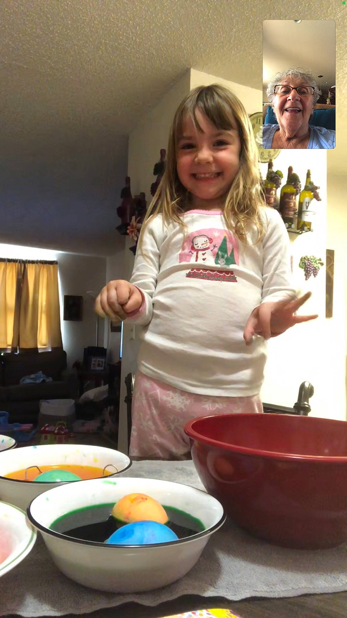 Jesslyn joined the competition — help win amazing prizes! bowl, child, comfort_food, cooking, countertop, cuisine, curtain, dish, dishware, event, food, ingredient, joy, kitchen, mixing_bowl, person, plate, smile, t_shirt, table