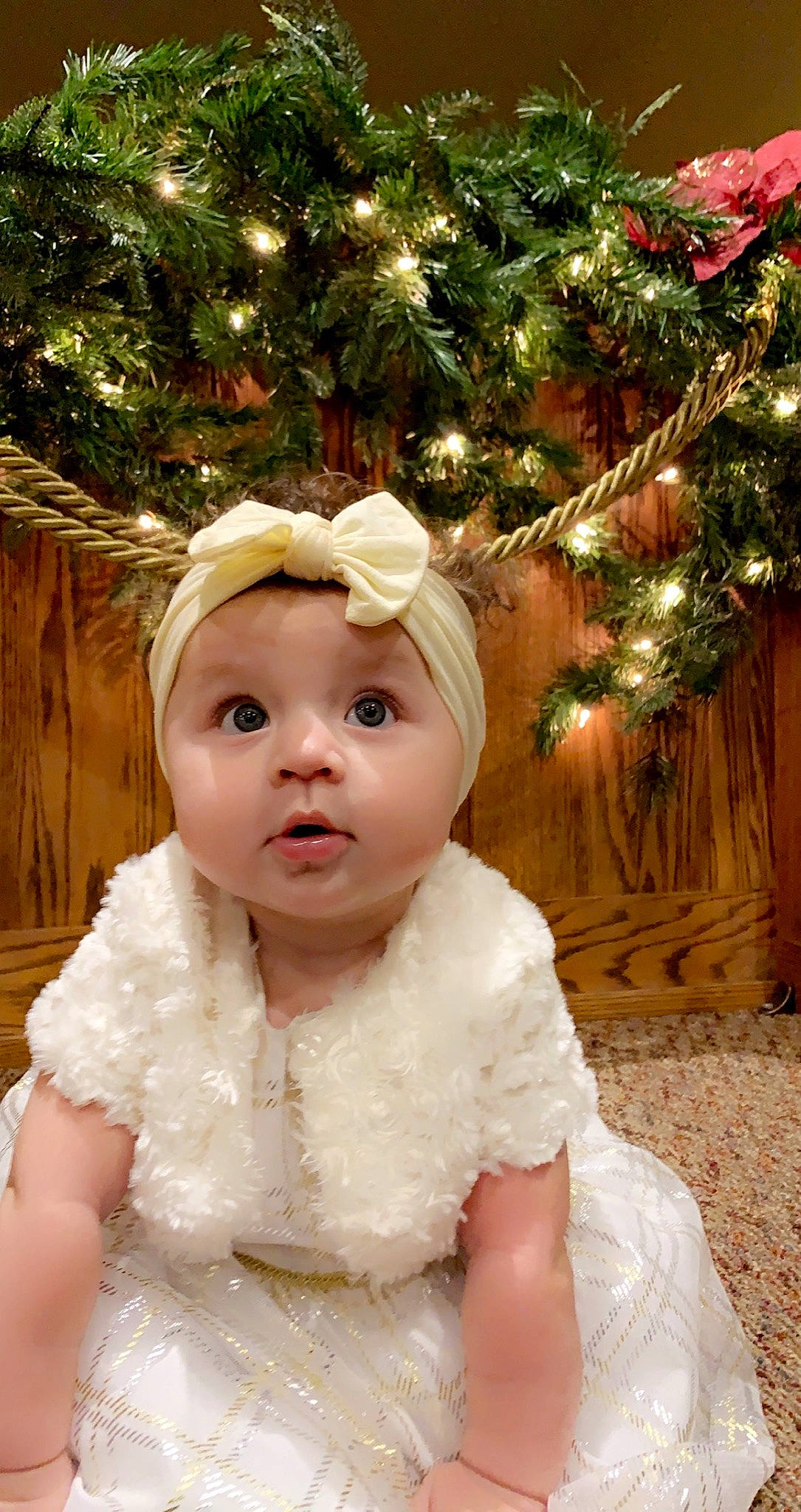 Sayge joined the competition — help win amazing prizes! baby, beauty, bridal_accessory, christmas_decoration, christmas_ornament, christmas_tree, embellishment, event, eye, happy, head, headband, headpiece, headwear, holiday_ornament, human_body, iris, ornament, person, surprise