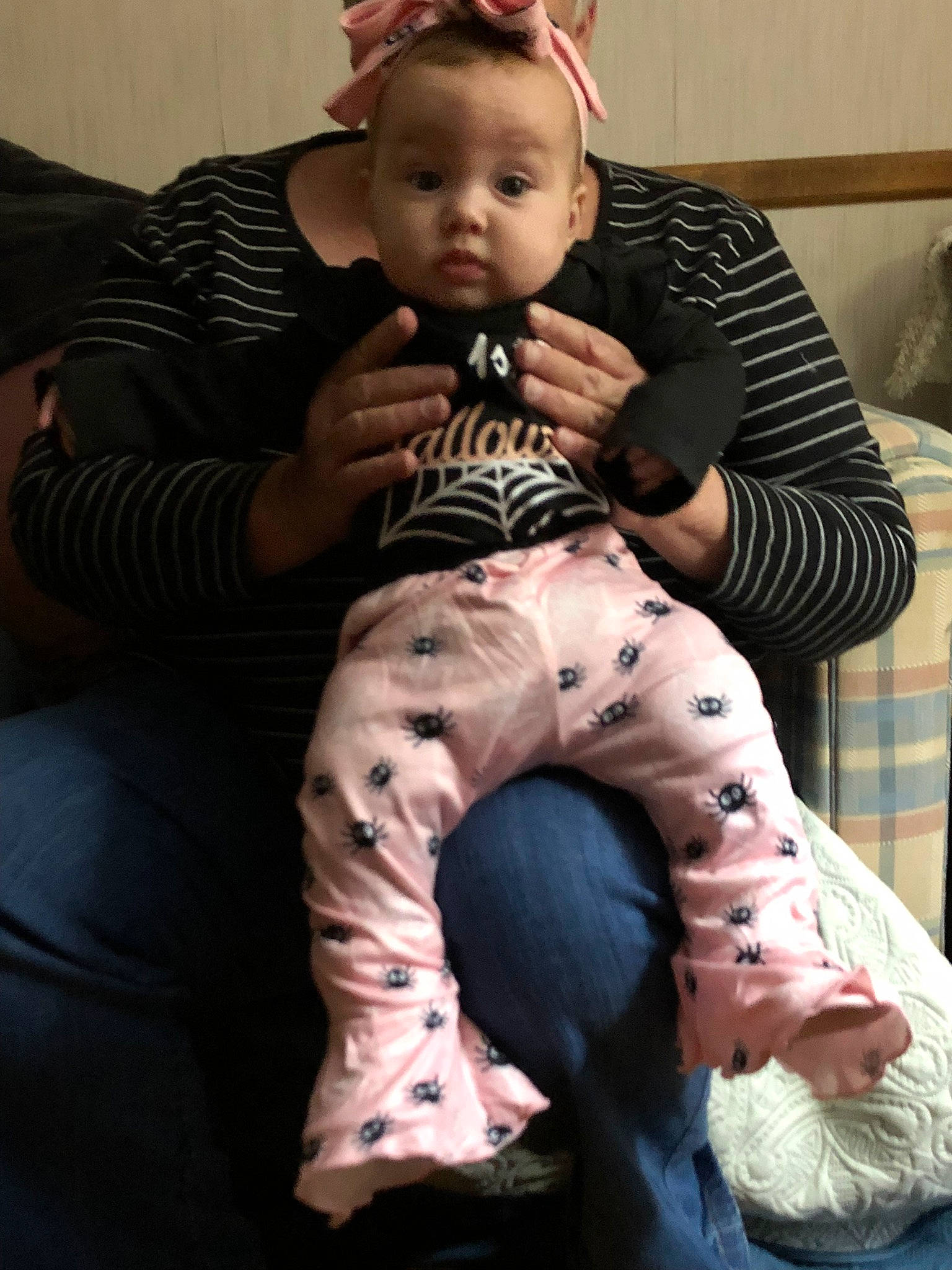 Ruby joined the competition — help win amazing prizes! baby, baby_toddler_clothing, barefoot, comfort, couch, elbow, finger, gesture, glasses, happy, human_body, human_leg, knee, lap, leg, person, skin, sleeve, thigh, toddler