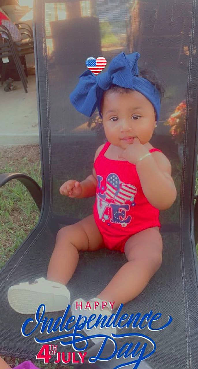 Nevaeh joined the competition — help win amazing prizes! baby, baby_toddler_clothing, baseball_cap, cap, child, electric_blue, fashion_accessory, finger, fun, happy, hat, human_leg, leisure, magenta, person, pink, sleeve, smile, t_shirt, thigh
