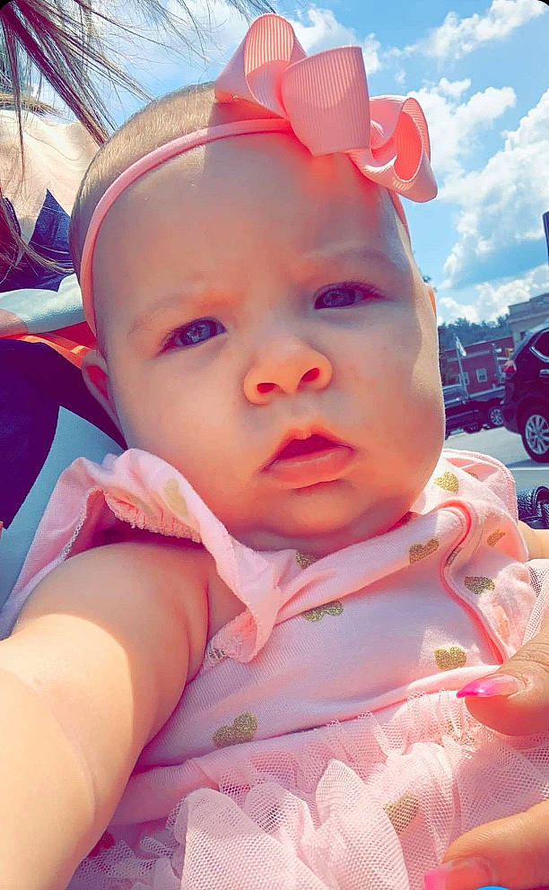 Kenzleigh joined the competition — help win amazing prizes! baby, beauty, cheek, child, ear, eye, face, happy, head, headgear, lip, mouth, nose, person, photography, pink, product, skin, sky, smile