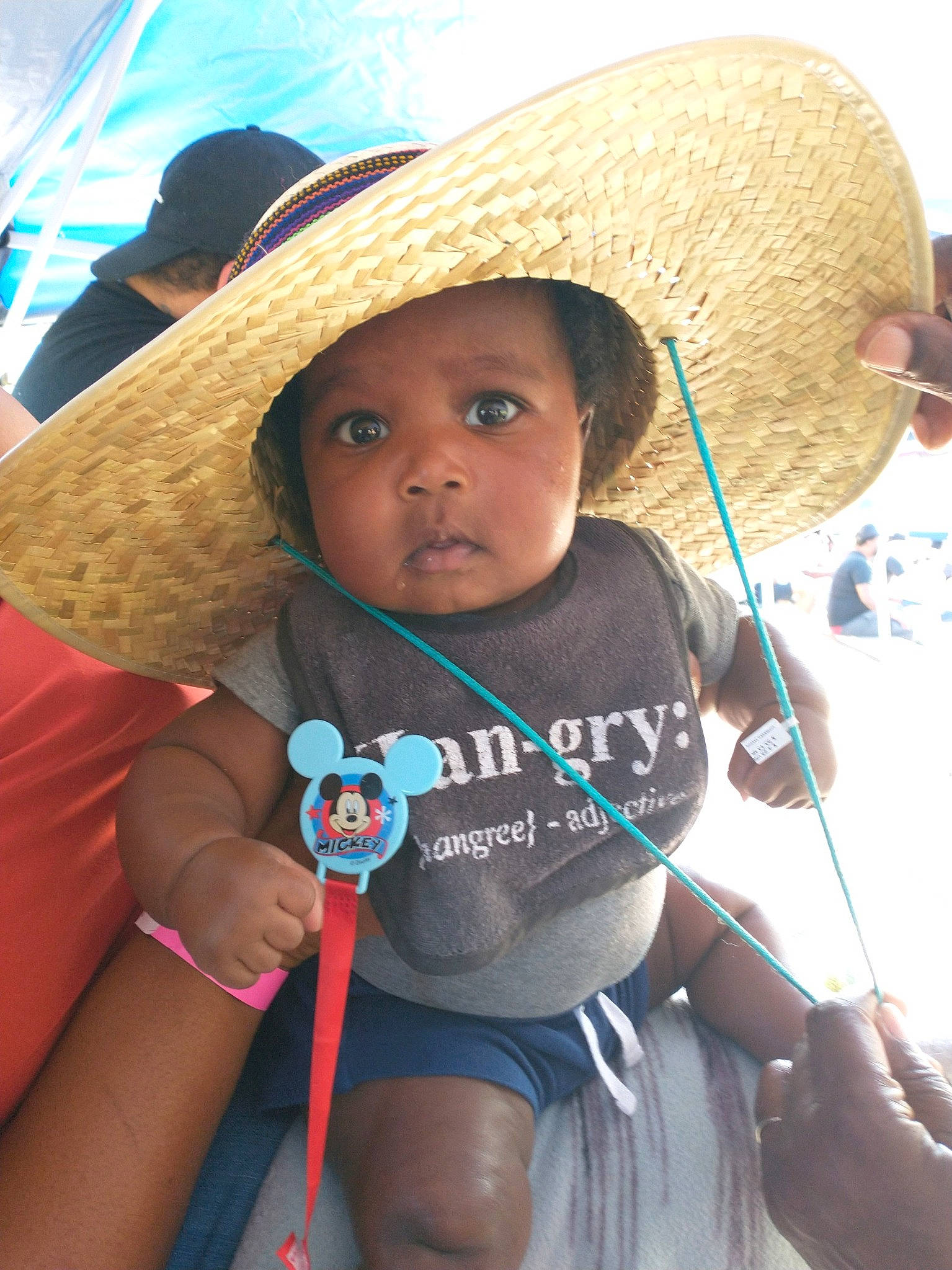 Kamari joined the competition — help win amazing prizes! baby, beauty, blue, child, electric_blue, facial_expression, fashion_accessory, fun, happy, hat, headwear, human, leisure, mammal, person, product, recreation, skin, summer, sun_hat