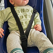 Kody joined the competition — help win amazing prizes! baby, child, blue_eyes, seat, socks, clothing, straps, indoor, curious, expression, toddler, cart, shopping_cart, floor, person, baby_clothes, portrait, infant, looking_up, casual