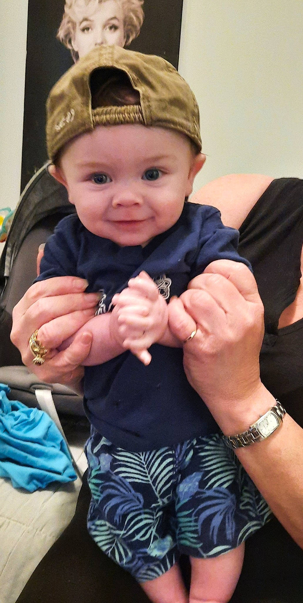 Karter joined the competition — help win amazing prizes! arm, baby, baby_toddler_clothing, cap, cheek, child, eye, finger, gesture, hand, happy, headwear, human, joy, nail, people, person, photograph, skin, smile