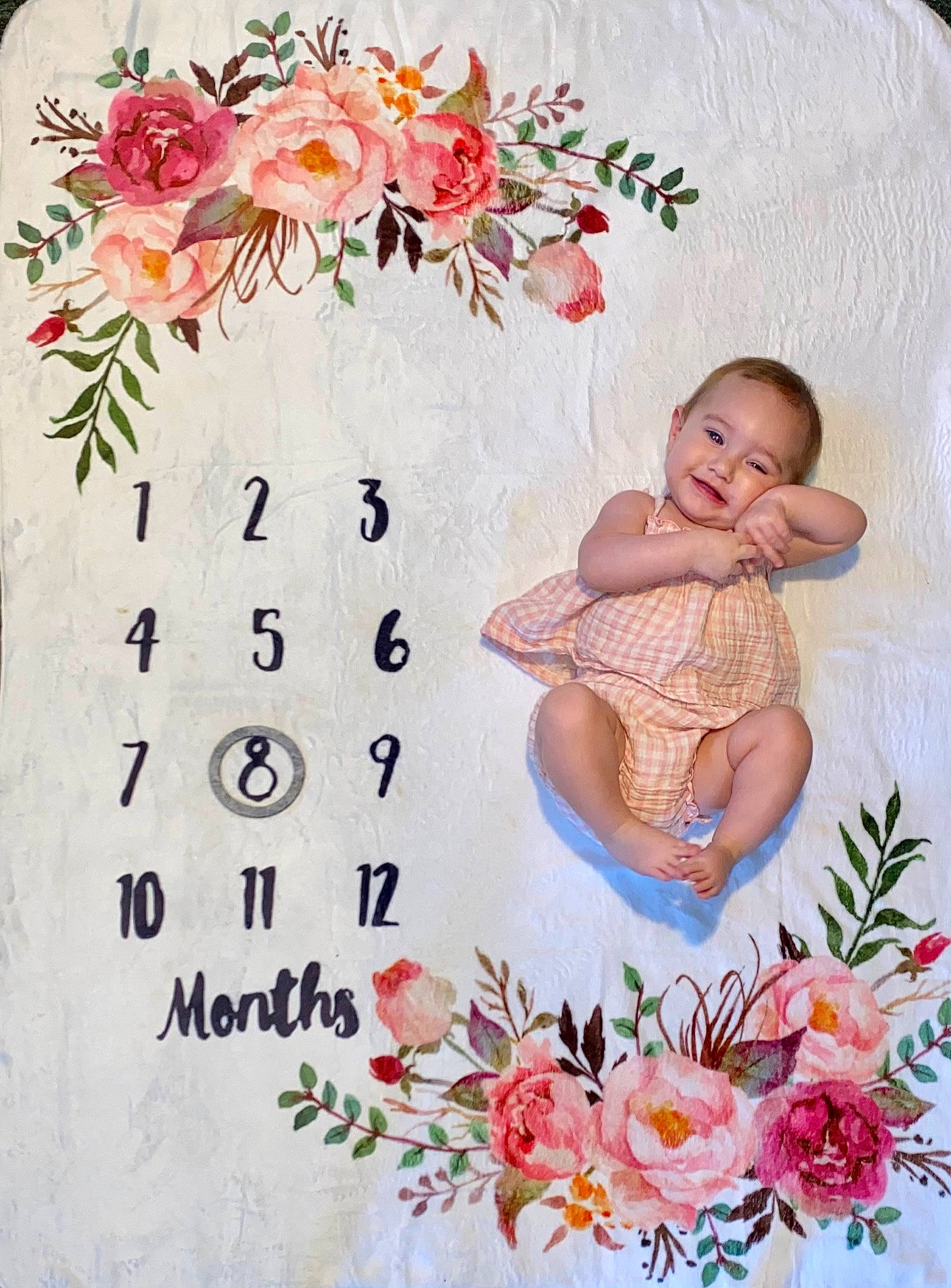 Lennon is registered to the contest to win money with this photo: art, baby, baby_toddler_clothing, botany, creative_arts, design, floral_design, flower, flower_arranging, font, greeting, greeting_card, happy, illustration, pattern, person, petal, pink, plant, product