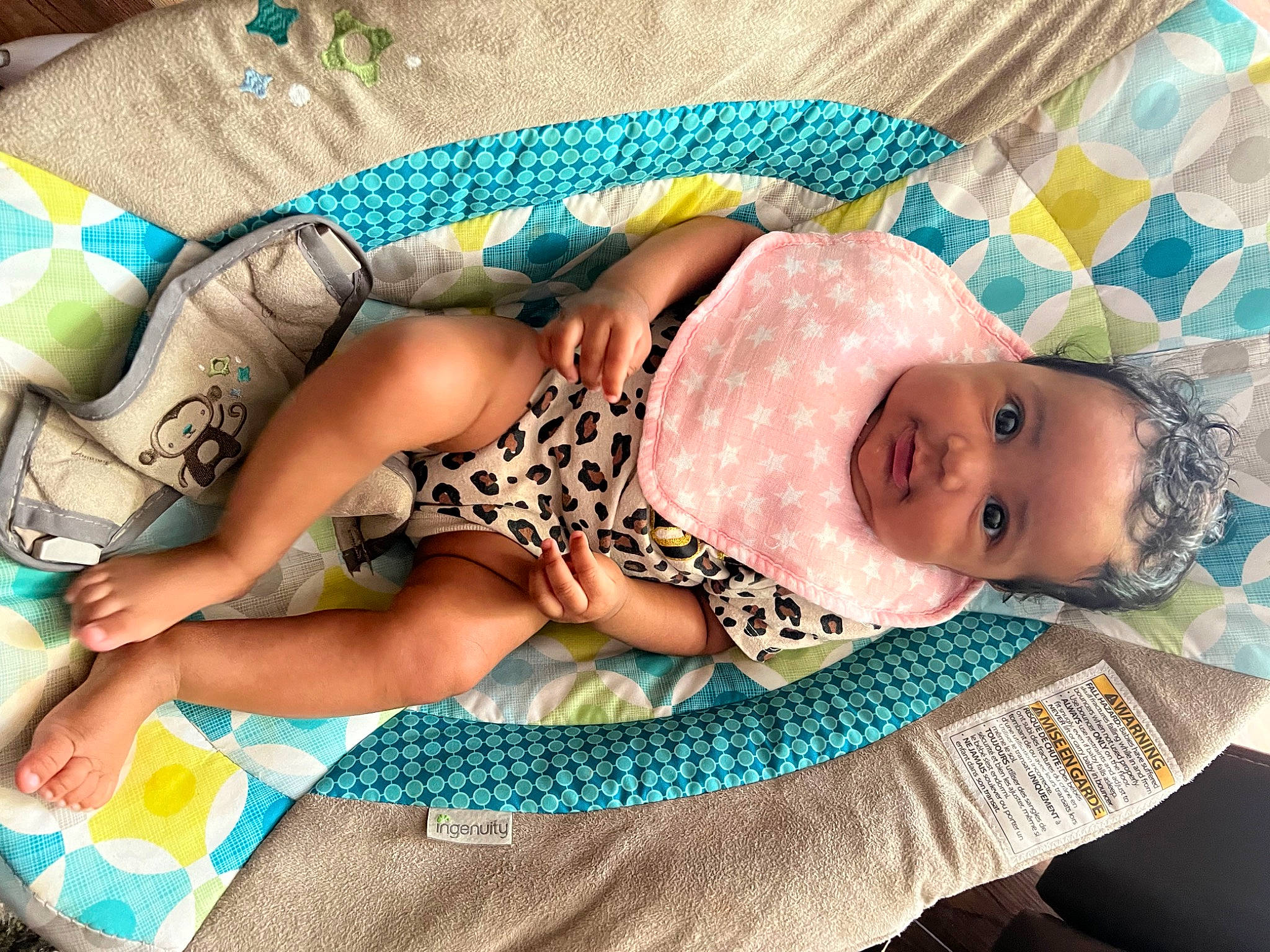 Adalynn joined the competition — help win amazing prizes! abdomen, arm, baby, baby_products, baby_toddler_clothing, blue, child, comfort, fun, green, hand, happy, human_body, human_leg, leisure, linens, pattern, person, textile, thigh
