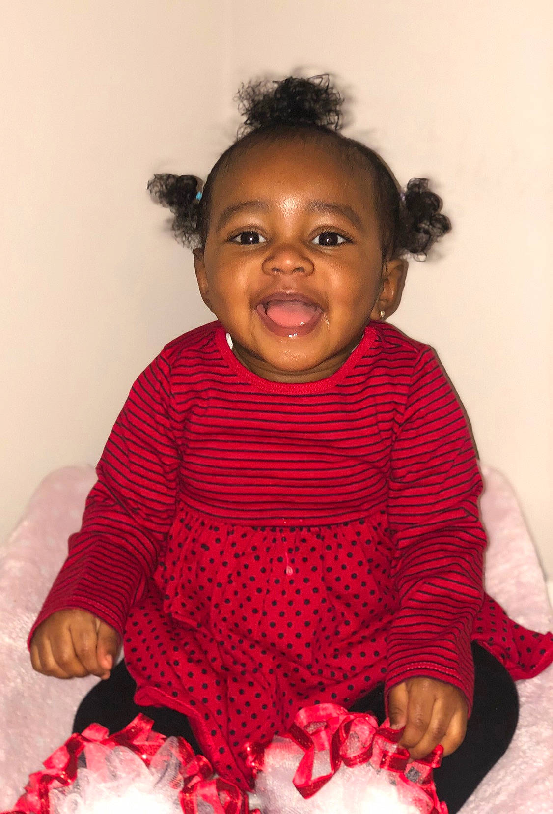 Auri joined the competition — help win amazing prizes! arm, cheek, child, face, facial_expression, forehead, fun, happy, head, lip, mouth, person, pink, red, sitting, skin, smile, standing, textile, toddler