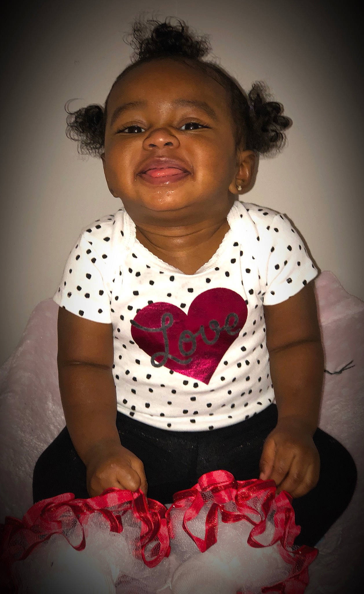 Auri joined the competition — help win amazing prizes! baby_toddler_clothing, cheek, child, human_body, joy, organ, person, pink, sitting, smile, toddler