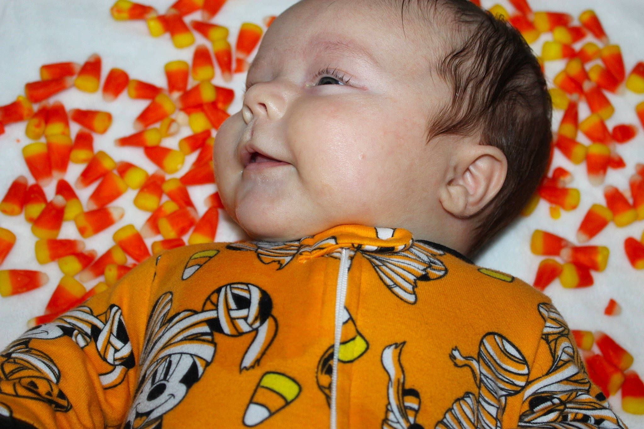 Elijah joined the competition — help win amazing prizes! baby_toddler_clothing, cheek, eye, eyebrow, eyelash, facial_expression, happy, iris, lip, neck, nose, orange, organ, people_in_nature, person, product, skin, sleeve, smile, textile